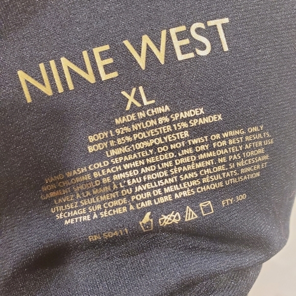 Nine west black animal print bikini top size XL - Picture 6 of 7